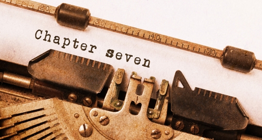 Chapter seven on a typewriter